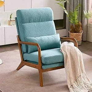 High Back Microfiber Rustic  Accent Chair