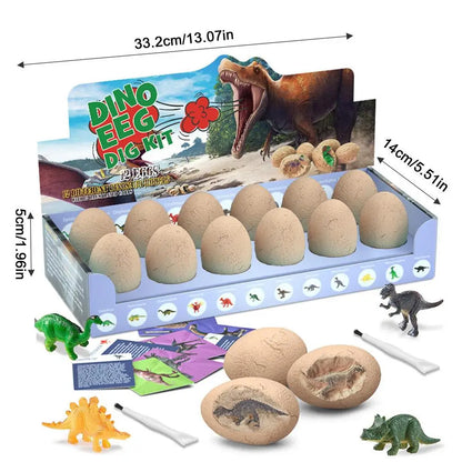 12Pcs Archeological Dig Up Dinosaur Egg