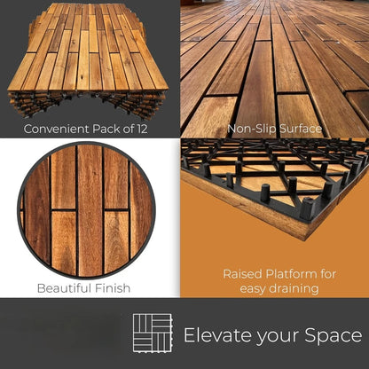 Interlocking Deck Tiles 24 x 12