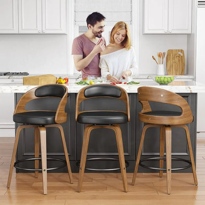 Swivel Bar Stools Set of 4, 26"
