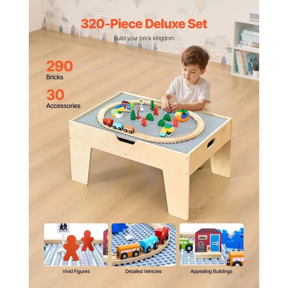 Activity Play Table with 290 Building Blocks