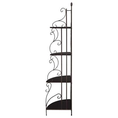 classical style 4-shelf Corner Bookcase