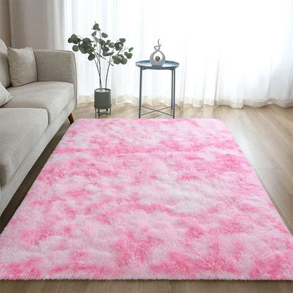 Soft Plush Tie Dye Velvet Rugs