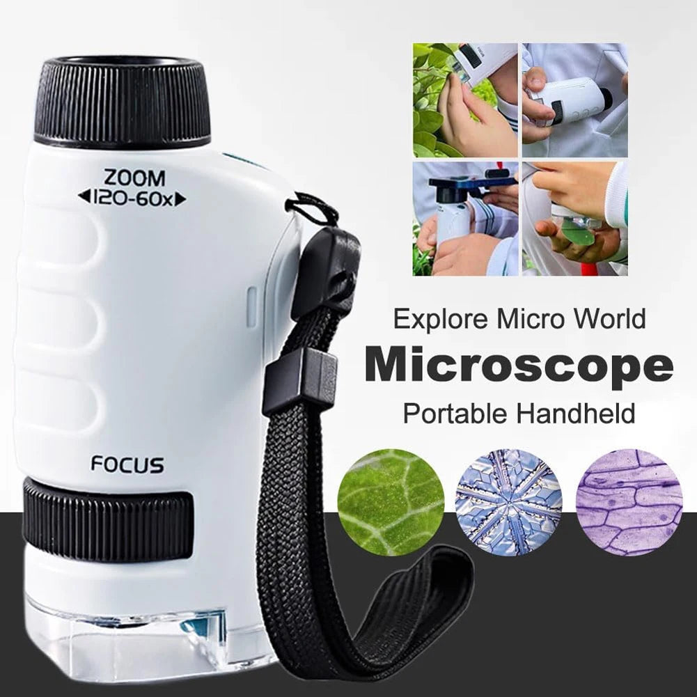Portable Microscope with LED Light