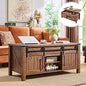 Farmhouse Lift Top Coffee Table with Sliding Door