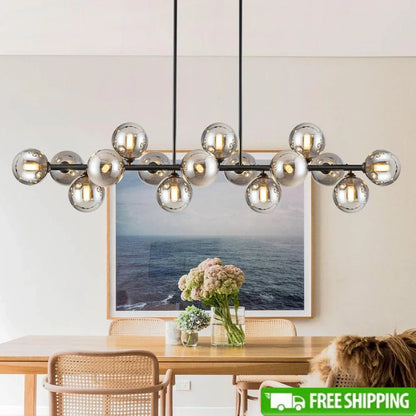 16-Light Modern Chandelier Mid Century