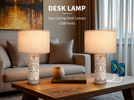 Retro Farmhouse Table Lamp Two Packs