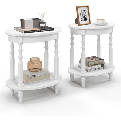Oval End Tables Set of 2