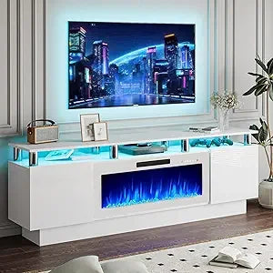 70" Modern Fireplace TV Stand with 36" Electric Fireplace