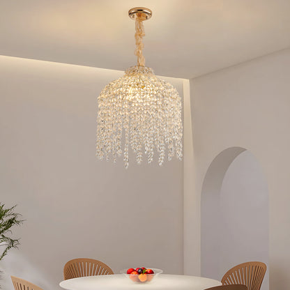 16 Inch 5-Light Crystal Pendant Light Chandelier