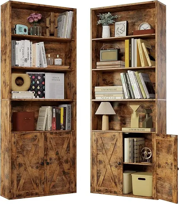 Industrial Bookshelves and Bookcases with Doors