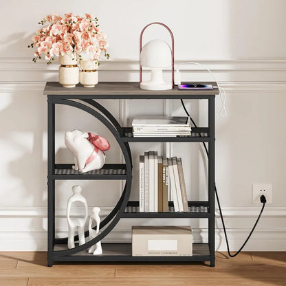 Console Table with Charging Station