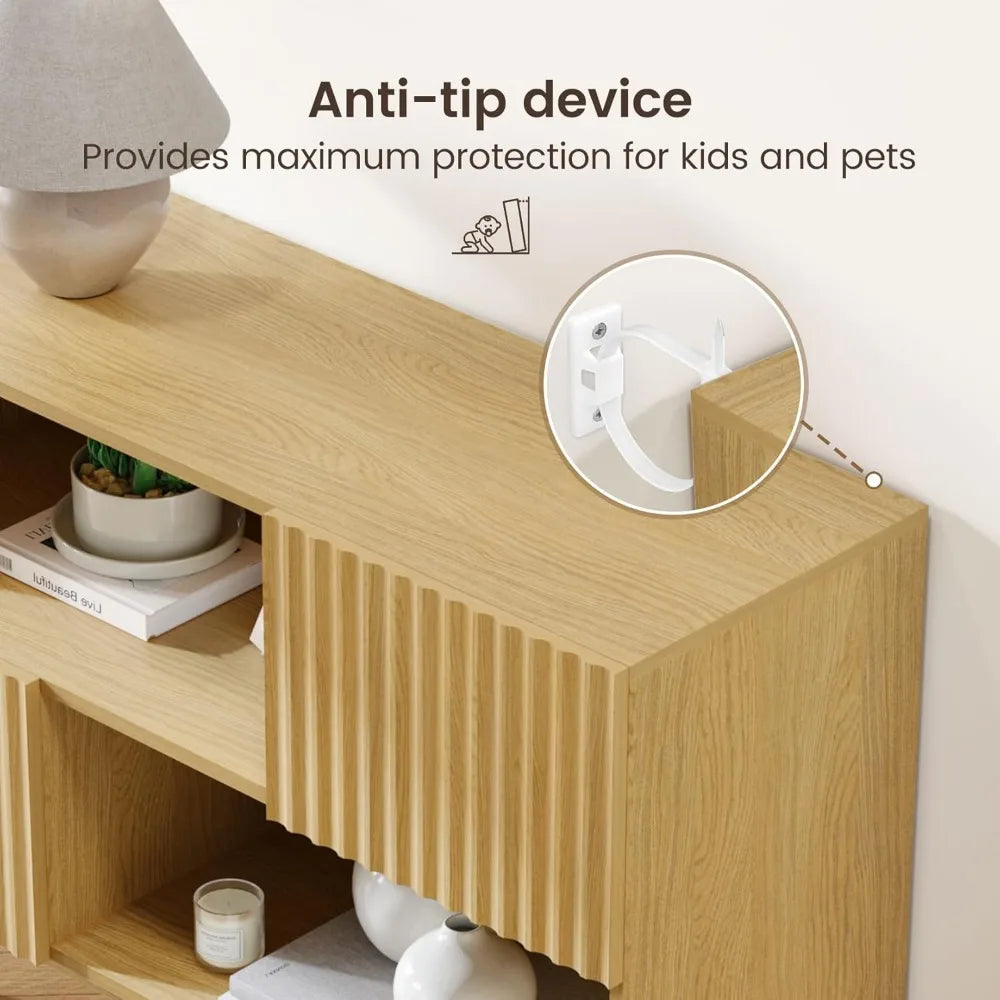 Fluted Buffet Sideboard Oak