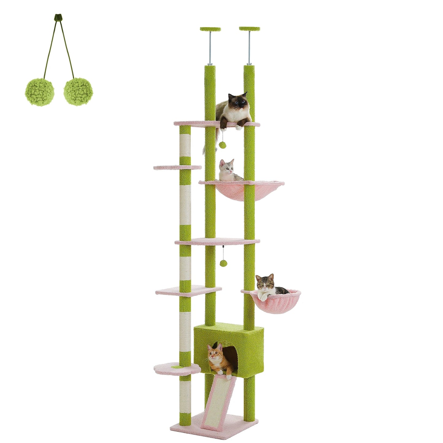 Adjustable 230-252cm Cat Tree