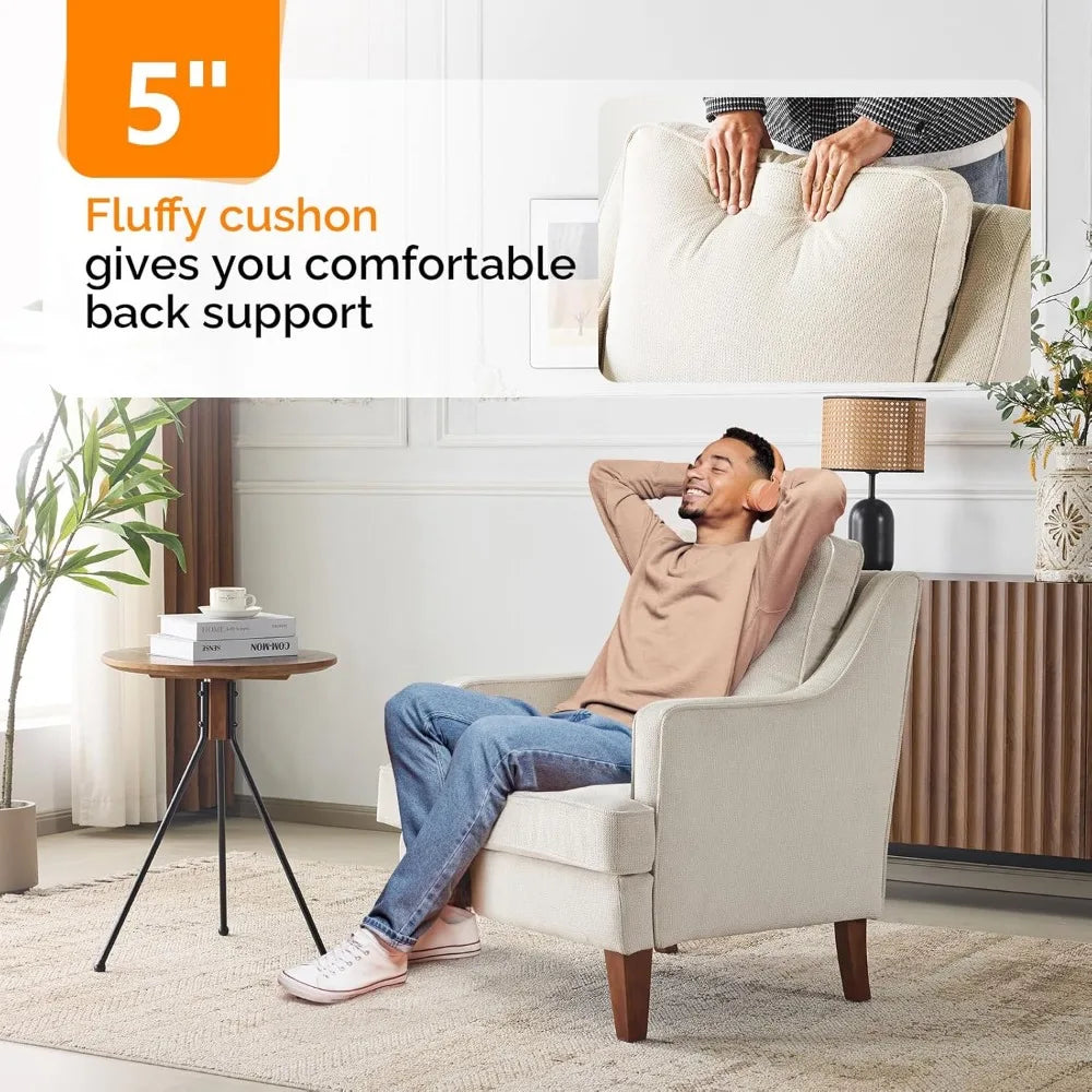 Mid-Century Accent Chairs Set of 2