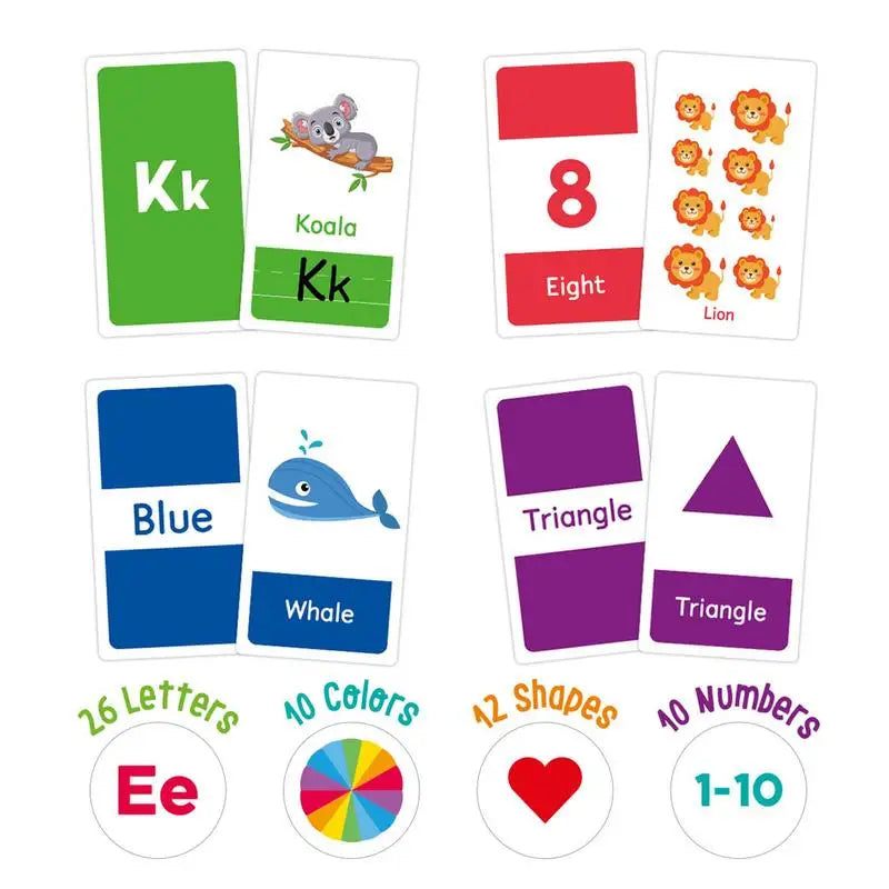 Letter Number Shape Color Flashcards