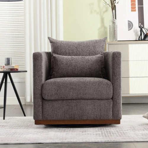 dark gray Swivel Barrel Chair