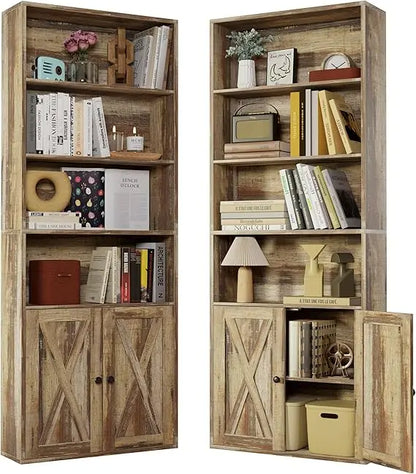 Industrial Bookshelves and Bookcases with Doors