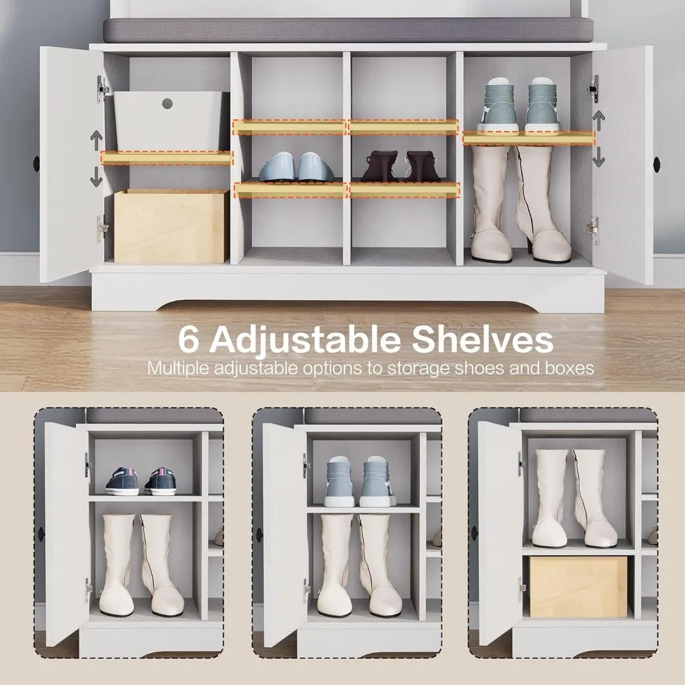 71" Hall Tree With Bench