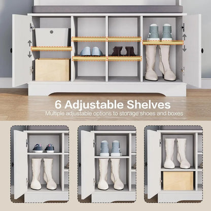 71" Hall Tree With Bench