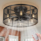 18'' Black Caged Ceiling Fan with Lights