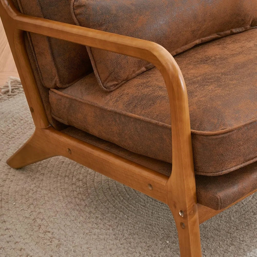 "Pair of Mid-Century Modern Microfiber Chairs