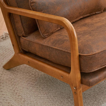 "Pair of Mid-Century Modern Microfiber Chairs