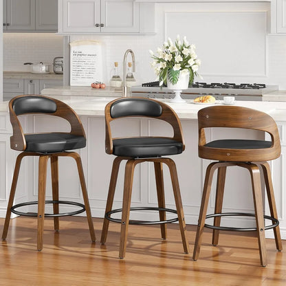 Swivel Bar Stools Set of 4, 26"