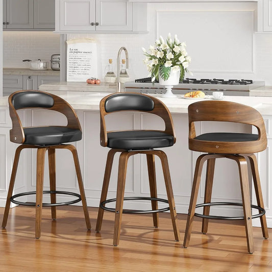 Swivel Bar Stools Set of 4, 26"