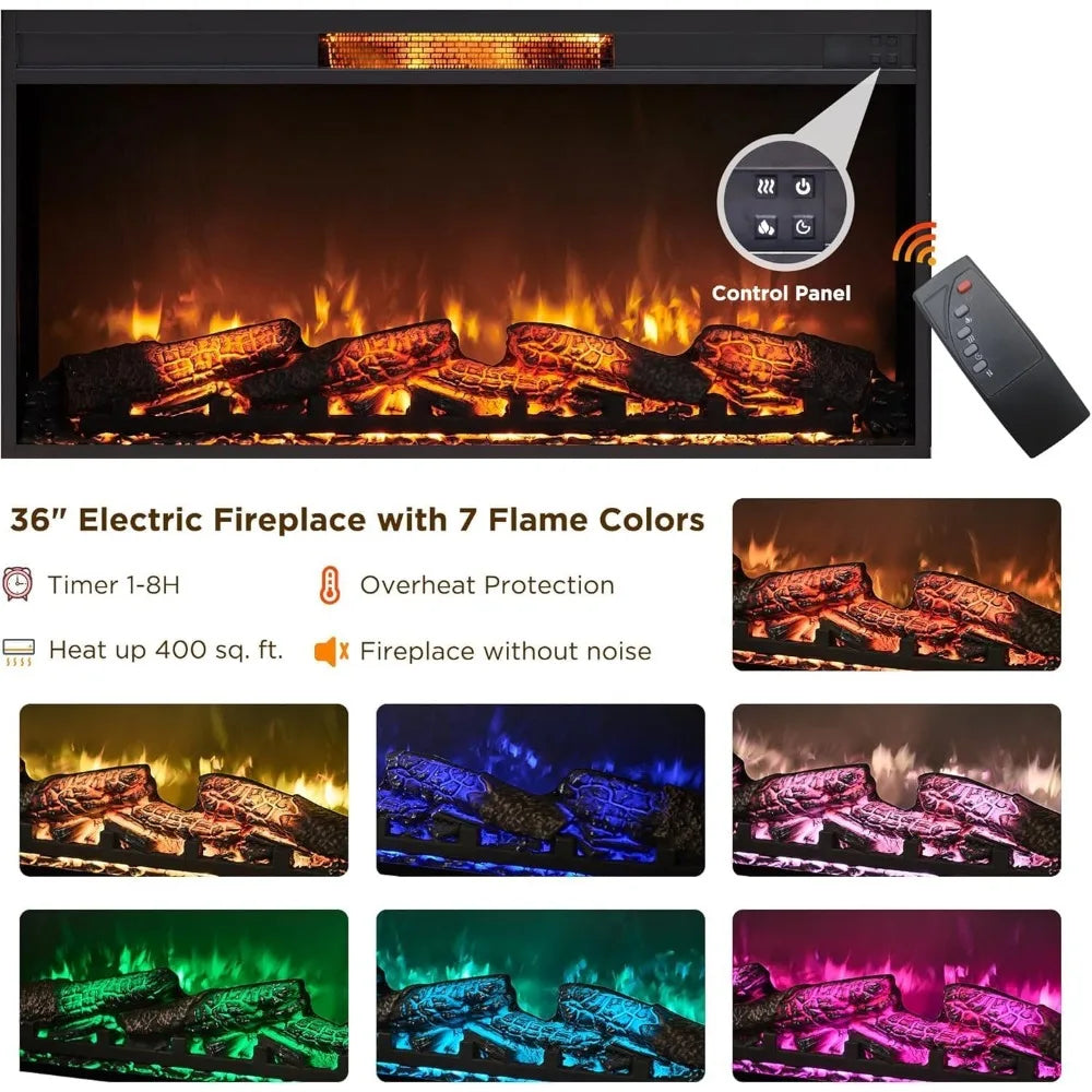 Fireplace TV Stand for 80 Inch TV