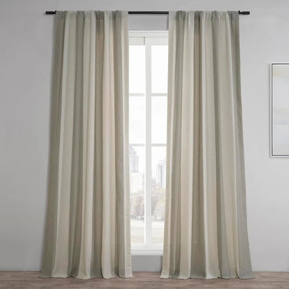 Linen Blend Light Filtering Curtain Panel