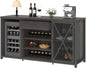 Farmhouse wood metal wine cabinet