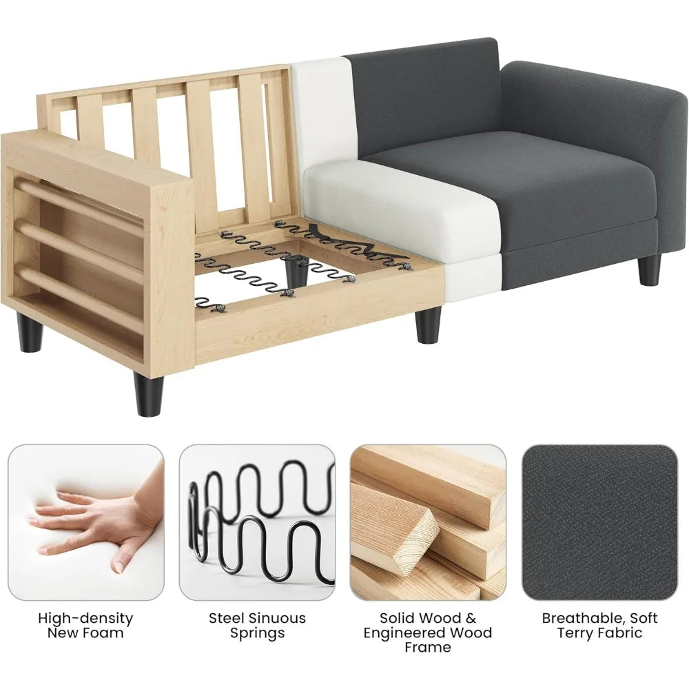 Fabric 2 Seater Loveseat Sofa