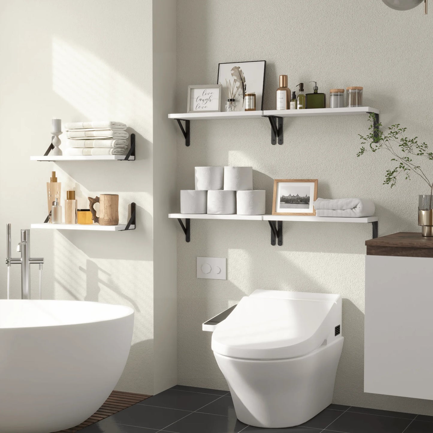 Rustic Floating Shelves for Wall