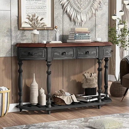 Retro Circular Curved Console Table