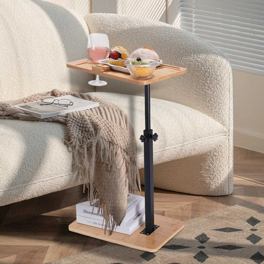 Adjustable Height Sofa Side Table