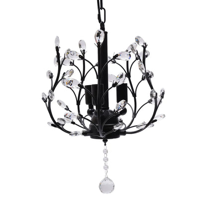 Vintage 3 Light Small Crystal Chandelier