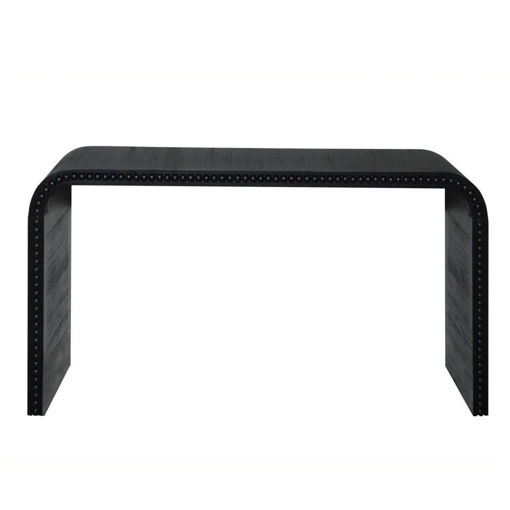 Black wooden game console table