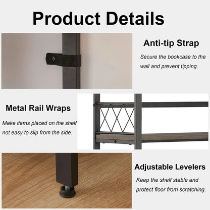 Farmhouse Book Shelf with Storage