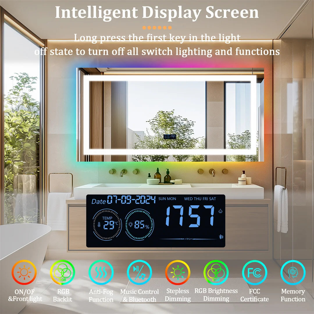 Smart Bluetooth Mirror LED Display