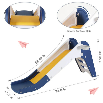 In/Outdoor Children's Slide and Basketball Hoop