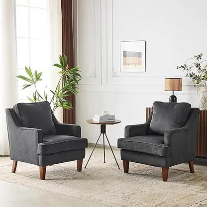Mid-Century Accent Chairs Set of 2