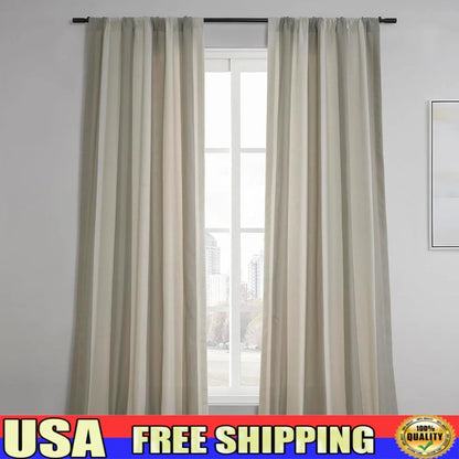 Linen Blend Light Filtering Curtain Panel