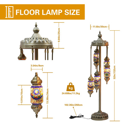 Turkish Mosaic Floor Lamp