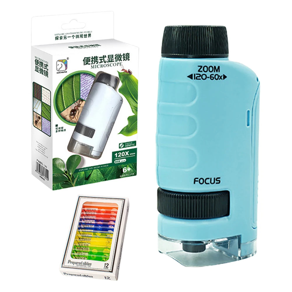 Portable Microscope with LED Light