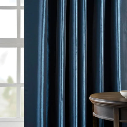 Faux Silk Taffeta Blackout Curtains