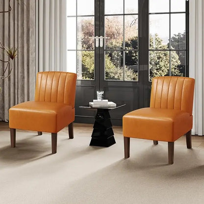 Armless Accent Chairs Set of 2