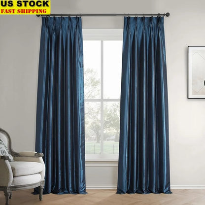 Faux Silk Taffeta Blackout Curtains
