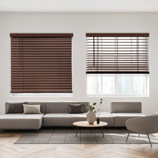 Cordless 2 Inch Faux Wood Blinds