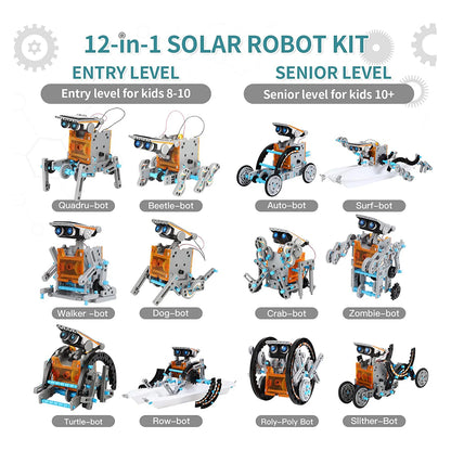 12-In-1 Stem Solar Robot Kit